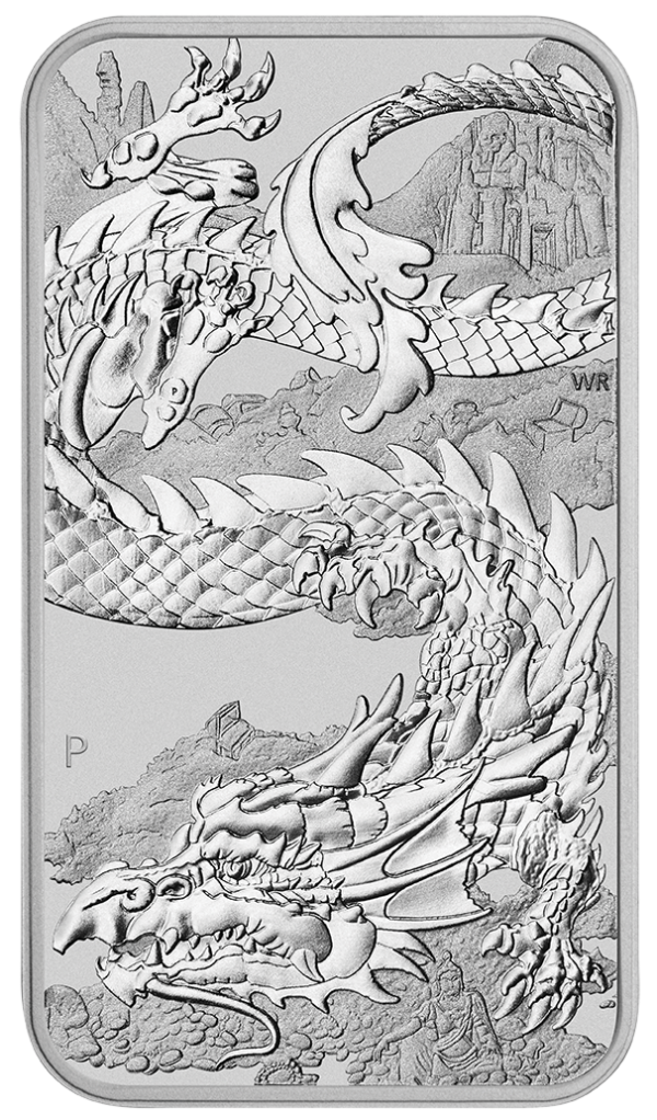 2023 Australia Dragon 1oz Silver BU Rectangular Coin