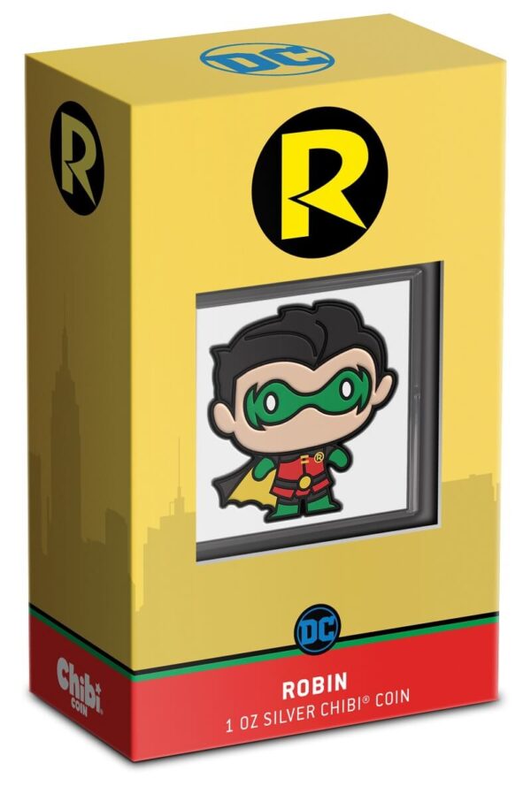 2023 Niue DC Comics Robin 1oz Silver Colorized Proof Chibi Coin - Image 5