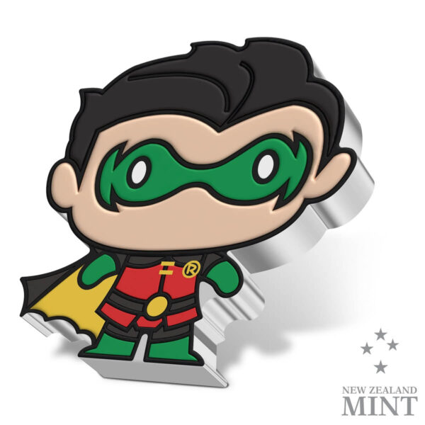 2023 Niue DC Comics Robin 1oz Silver Colorized Proof Chibi Coin - Image 2