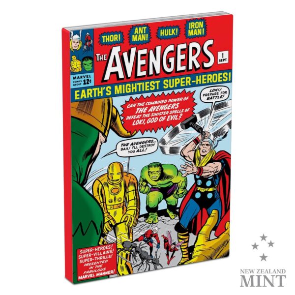2023 Niue Marvel Avengers #1 COMIX 1 oz Silver Colorized Proof Coin - Image 3