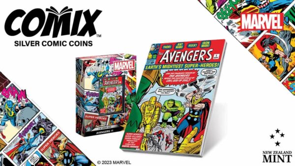 2023 Niue Marvel Avengers #1 COMIX 1 oz Silver Colorized Proof Coin - Image 7
