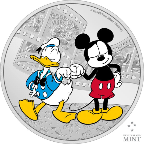 2023 Niue Disney Mickey and Friends Donald Duck and Mickey Mouse 3oz Silver Proof Coin