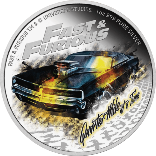 2023 Niue The Fast and the Furious Quarter Mile at a Time 1oz Silver Coin