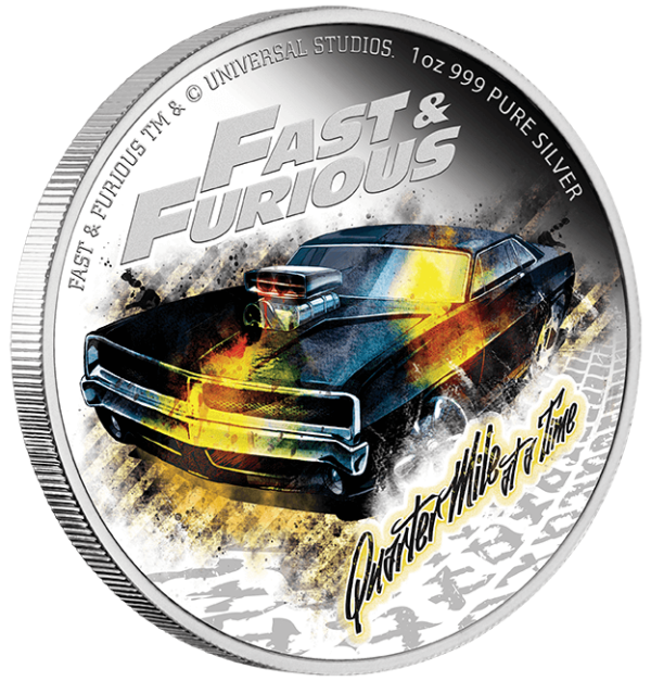 2023 Niue The Fast and the Furious Quarter Mile at a Time 1oz Silver Coin - Image 2