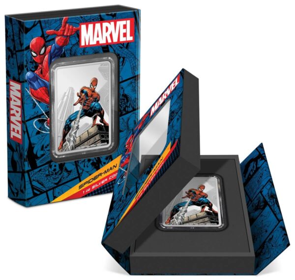 2023 Niue Marvel Spider Man Day 1oz Silver Colorized Proof Coin - Image 3