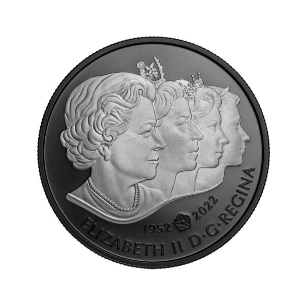 2022 Canada Queen Elizabeth II's Royal Cypher 1oz Silver Matte Proof Coin - Image 4