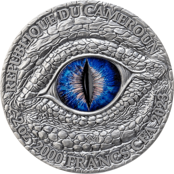 2023 Cameroon Dragonology Starburst Amphithere 2oz Silver High Relief Coin - Image 2