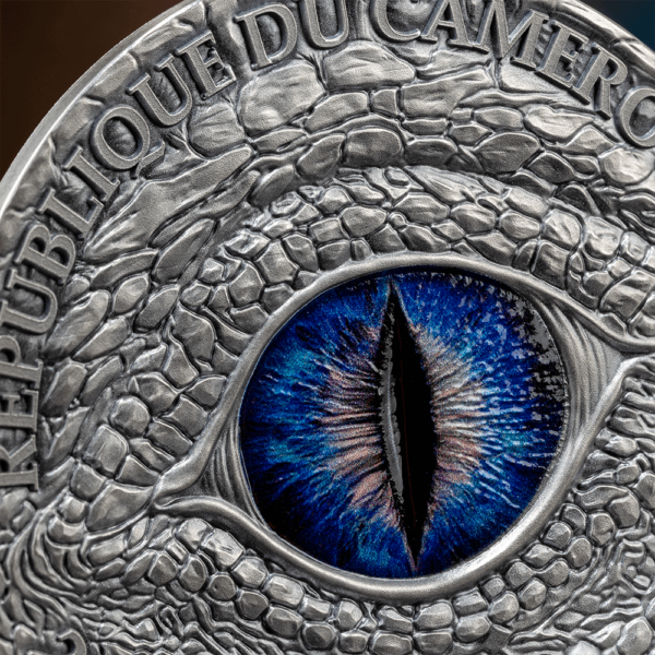 2023 Cameroon Dragonology Starburst Amphithere 2oz Silver High Relief Coin - Image 6