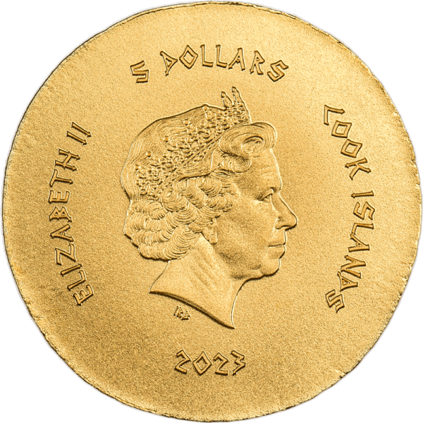 2023 Cook Islands Ancient Greece Honey Bee Ephesos 1/2g Gold Coin - Image 2