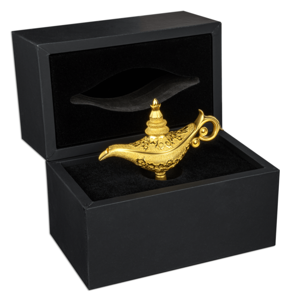 2023 Djibouti Aladdin's Magic Lamp 5oz Silver Proof-Like Shaped Coin - Image 5