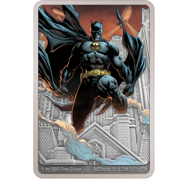 2023 Niue DC Comics Batman Day 1oz Silver Colorized Proof Poster Coin