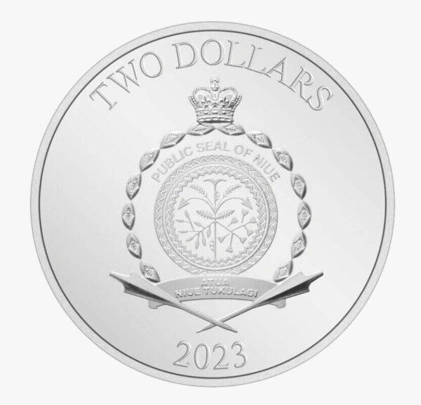 2023 Niue Hasbro Transformers Soundwave 1oz Silver Colorized Proof Coin - Image 2
