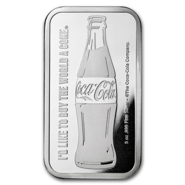 2023 Coca-Cola 5oz Silver Reverse Proof Bar - Image 2