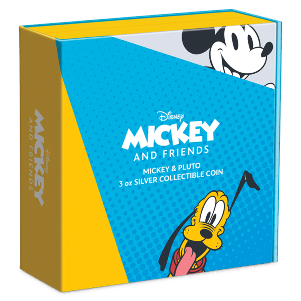 2023 Niue Disney Mickey and Friends Mickey and Pluto 3oz Silver Proof Coin - Image 5