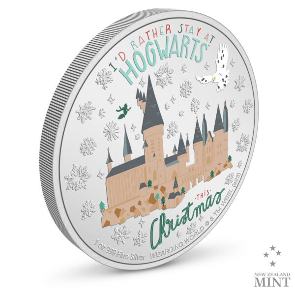 2023 Niue Harry Potter Season's Greetings I'd Rather Stay at Hogwarts 1oz Silver Proof Coin - Image 3