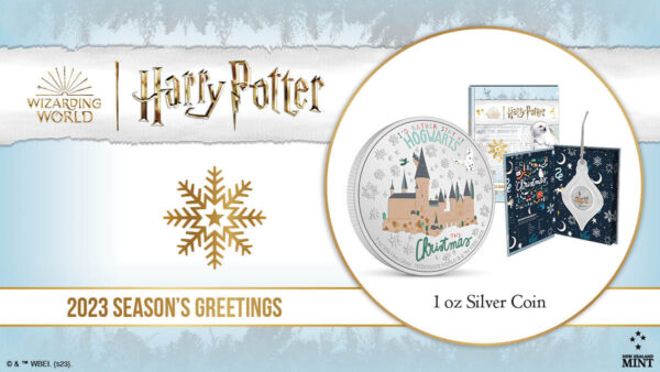 2023 Niue Harry Potter Season's Greetings I'd Rather Stay at Hogwarts 1oz Silver Proof Coin - Image 8