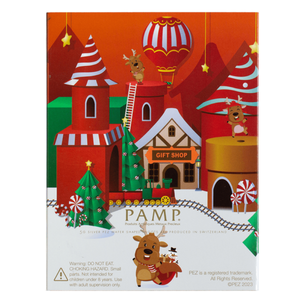 2023 Reindeer PEZ Dispenser with 30g Silver Wafer Set - Image 2
