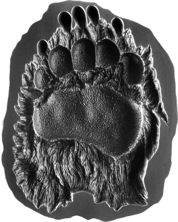 2023 South Korea Record of the Nature Bear 2oz Silver Antiqued Stacker - Image 2