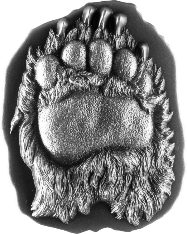 2023 South Korea Record of the Nature Bear 2oz Silver Antiqued Stacker