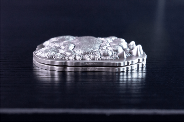 2023 South Korea Record of the Nature Bear 2oz Silver Antiqued Stacker - Image 4