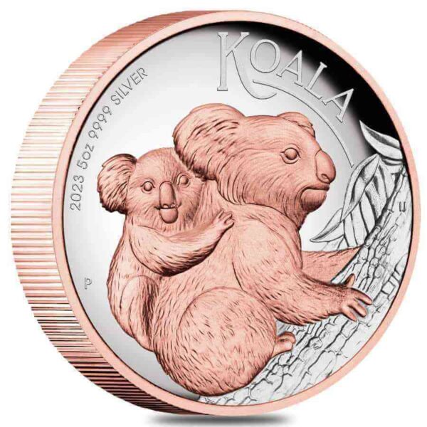 2023 Australia Koala 5 oz Silver High Relief Gilded Proof Coin