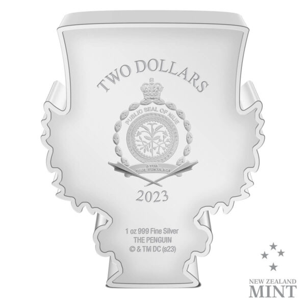 2023 Niue DC Batman The Penguin 1oz Silver Colorized Proof Chibi Coin - Image 2