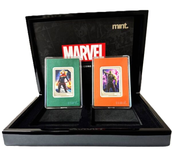 2023 Niue Marvel Mint Trading Coins 2 x 1oz Silver Opened Set