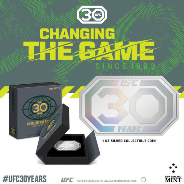 2023 Niue UFC Changing the Game 30th Ann. 1oz Silver Proof Coin - Image 8