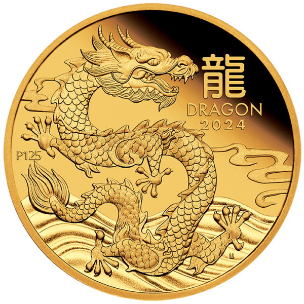 2024 Australia Lunar Series III Year of the Dragon 1oz Gold Proof Coin