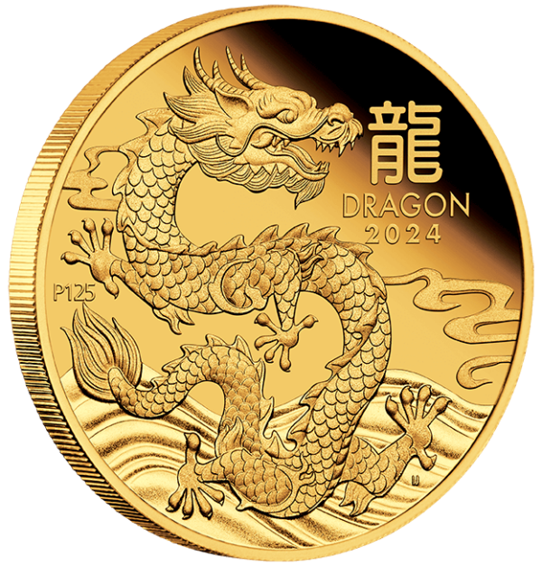 2024 Australia Lunar Series III Year of the Dragon 1oz Gold Proof Coin - Image 3