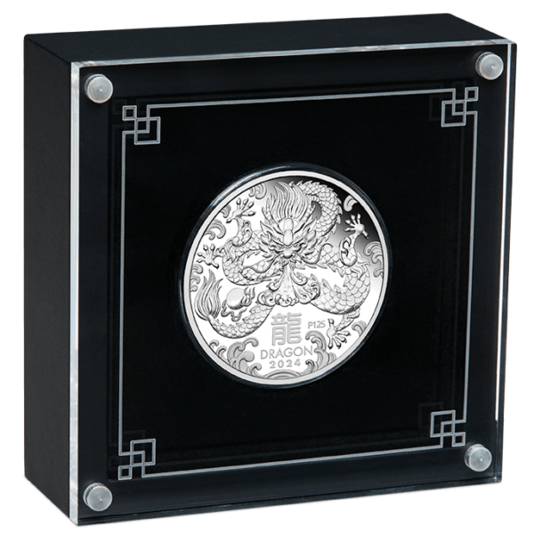 2024 Australia Lunar Series III Year of the Dragon 1oz Silver Proof Coin - Image 4