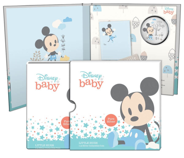 2024 Niue Disney Mickey Mouse Baby Boy Little Hugs 1oz Silver Proof Coin - Image 4