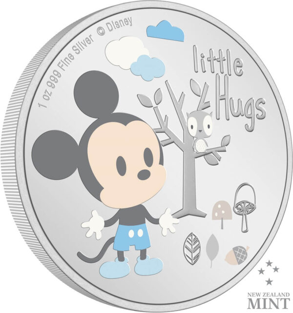 2024 Niue Disney Mickey Mouse Baby Boy Little Hugs 1oz Silver Proof Coin - Image 3