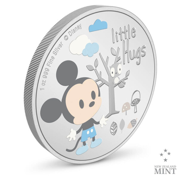 2024 Niue Disney Mickey Mouse Baby Boy Little Hugs 1oz Silver Proof Coin - Image 2