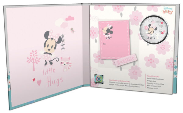 2024 Niue Disney Mickey Mouse Baby Girl Little Hugs 1oz Silver Proof Coin - Image 9