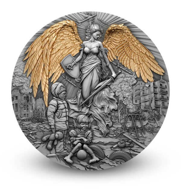 2023 Cameroon Guardian Angel 2oz Silver High Relief Antiqued Coin