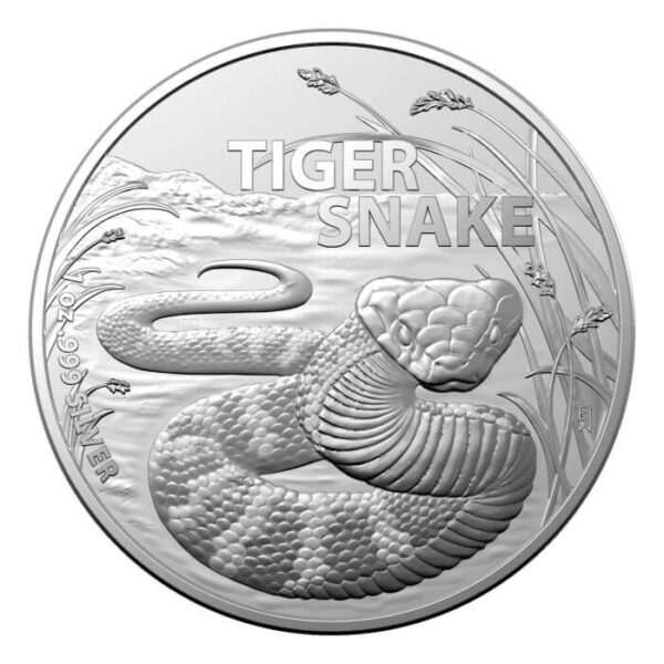 2024 Australia Most Dangerous Tiger Snake 1oz Silver BU Coin