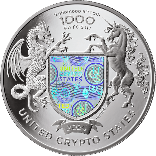 2024 United Crypto States Liberty of Ukraine 1oz Silver Proof Coin - Image 2