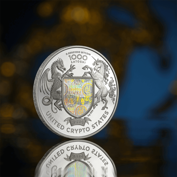 2024 United Crypto States Liberty of Ukraine 1oz Silver Proof Coin - Image 4