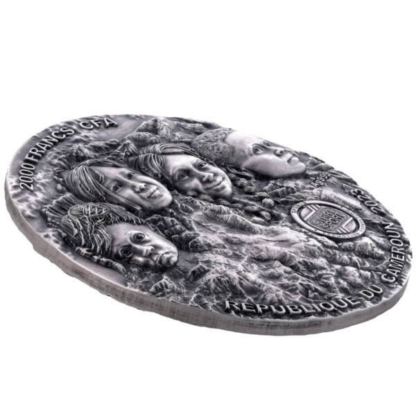 2023 Cameroon Rebel Time Capoeira 2oz Silver Antiqued Coin - Image 5