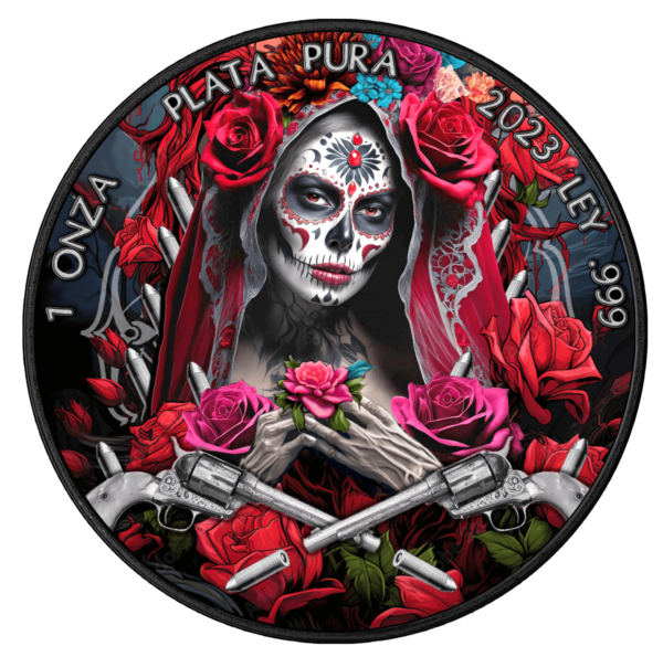 2023 Mexico Libertad Santa Muerte 1oz Silver Colorized Coin