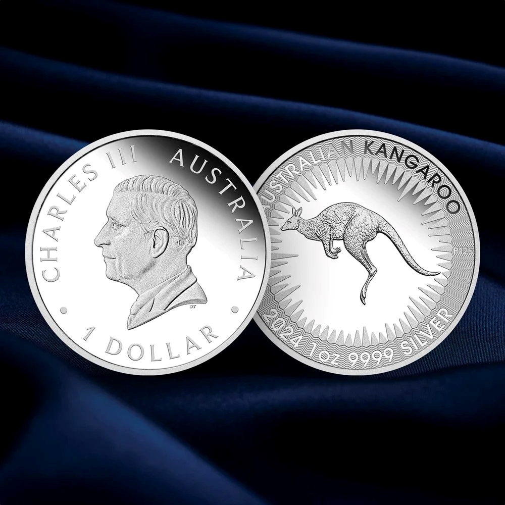 2024 Australia Kangaroo King Charles III First Issue 1oz Silver Proof