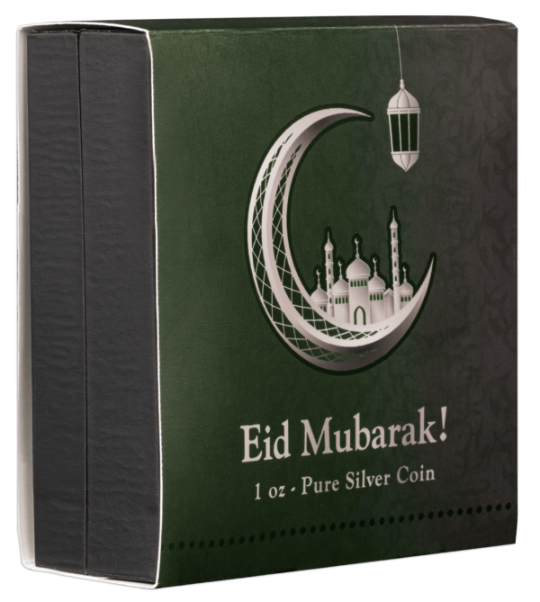 2024 Djibouti Eid Mubarak 1 oz Silver Proof-like Gilded Coin - Image 4