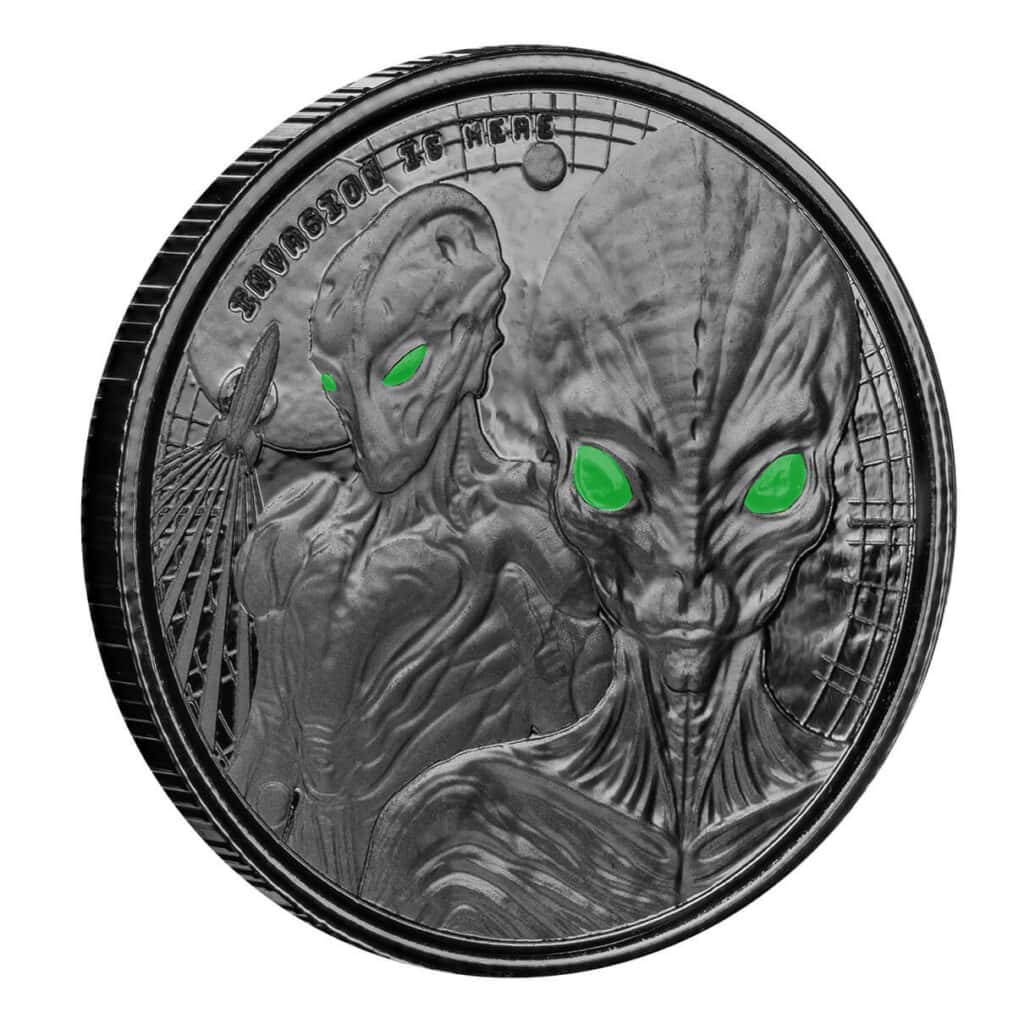 2023 Ghana Alien Invasion 4 x 1/2 oz Silver Coin Set