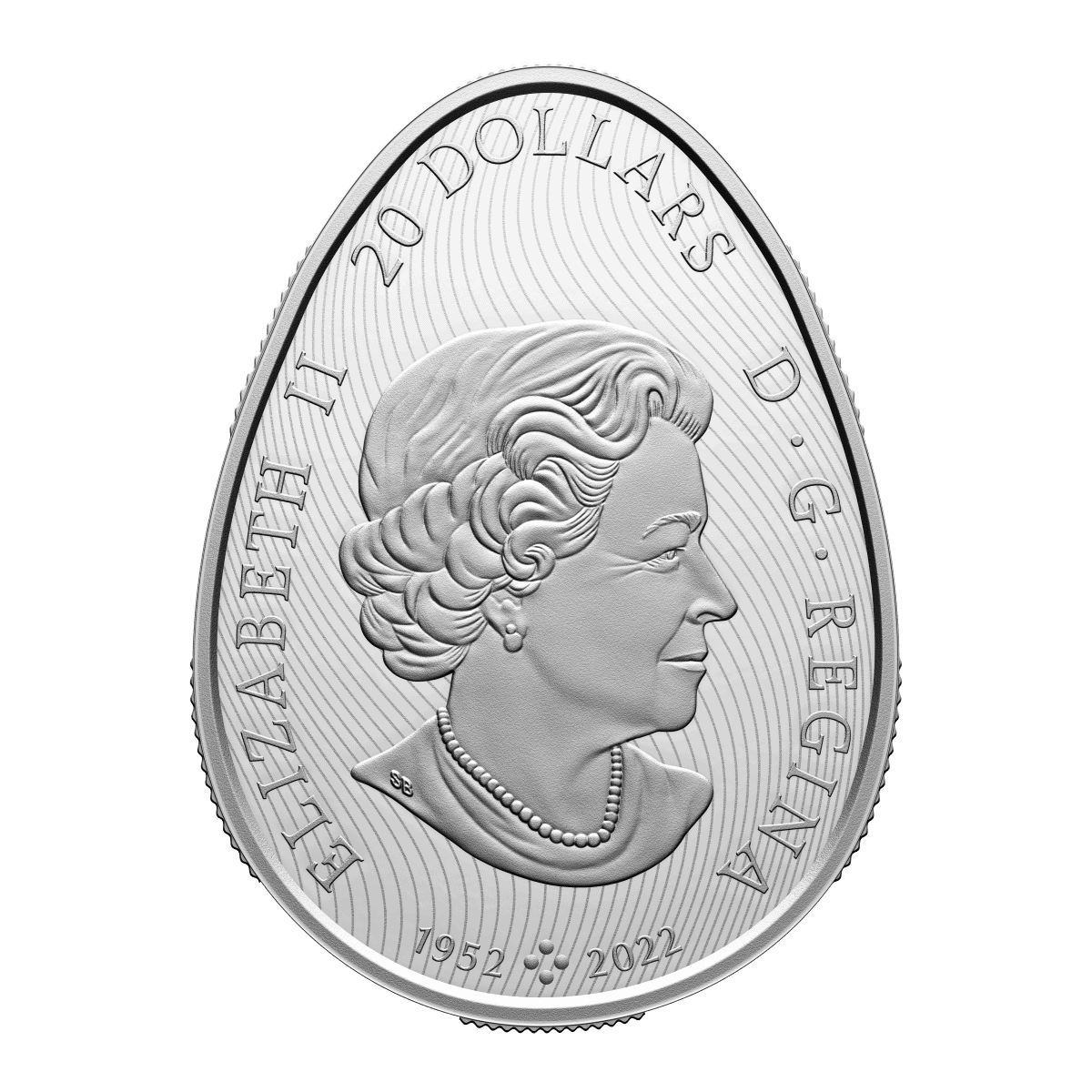1992-2022 Canada Queen Elizabeth II Silver Dollar coin, commemorative edition with portrait, detailed engravings, and anniversary markings.