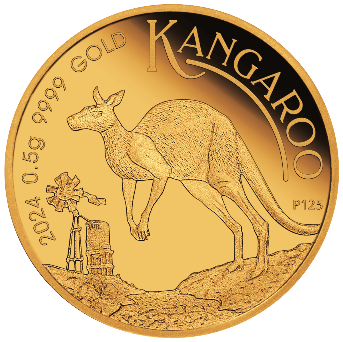 2024 Australia Mini Roo 1/2 Gram Gold Proof Coin in Card - GRReserve.com