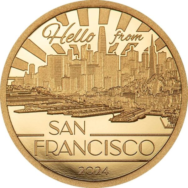 2024 Cook Islands Big City Lights San Francisco 1/2 Gram Gold Proof Coin