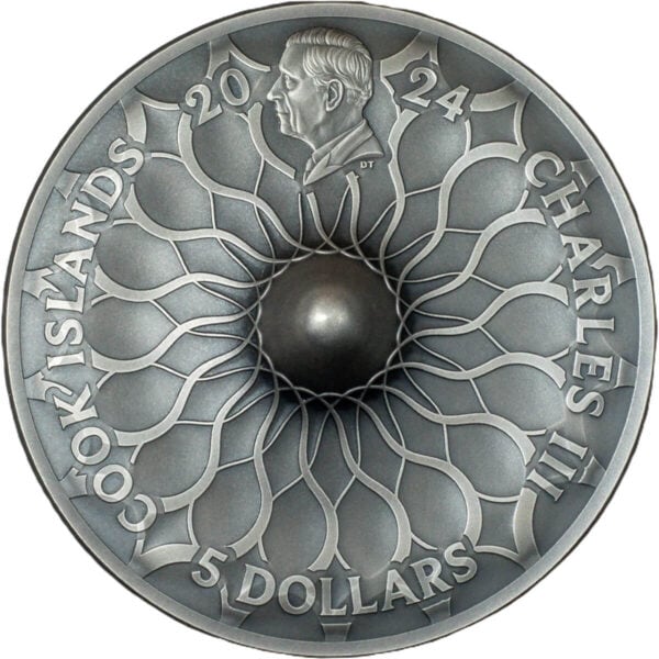Slovakian coins 2020, 5-dollar silver coin featuring a portrait of Andrej Hlinka with interconnected lines and inscriptions 2020, Slovakia collectible currency.