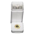 White GR Reserve tube opened to show two one ounce silver cast bars from the front.