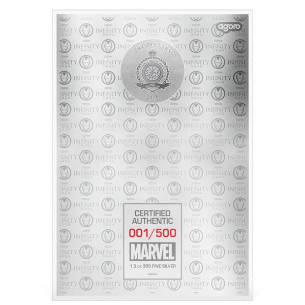 2025 Niue Marvel Infinity Saga Iron Man 1.5 oz Silver Premium Foil - Image 2